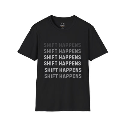 Ink Pulse Print - Shift Happens Unisex Softstyle T-Shirt | Casual Tee. (Produced in Australia)