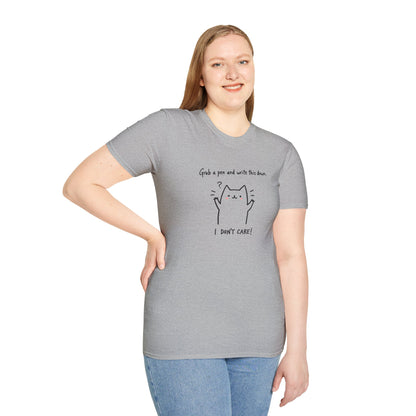 Ink Pulse Print - Funny Cat Quote T-Shirt, Cute Animal Tee. (Produced in Australia)