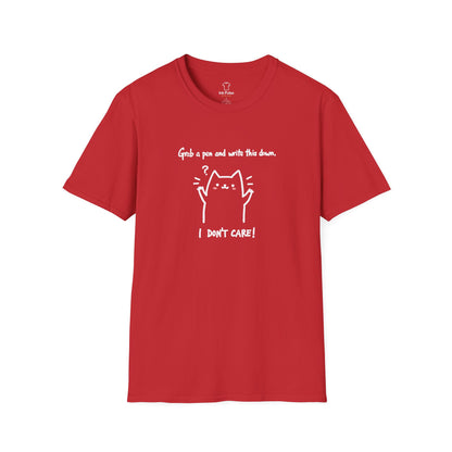 Ink Pulse Print - Funny Cat Quote T-Shirt, Cute Animal Tee. (Produced in Australia)