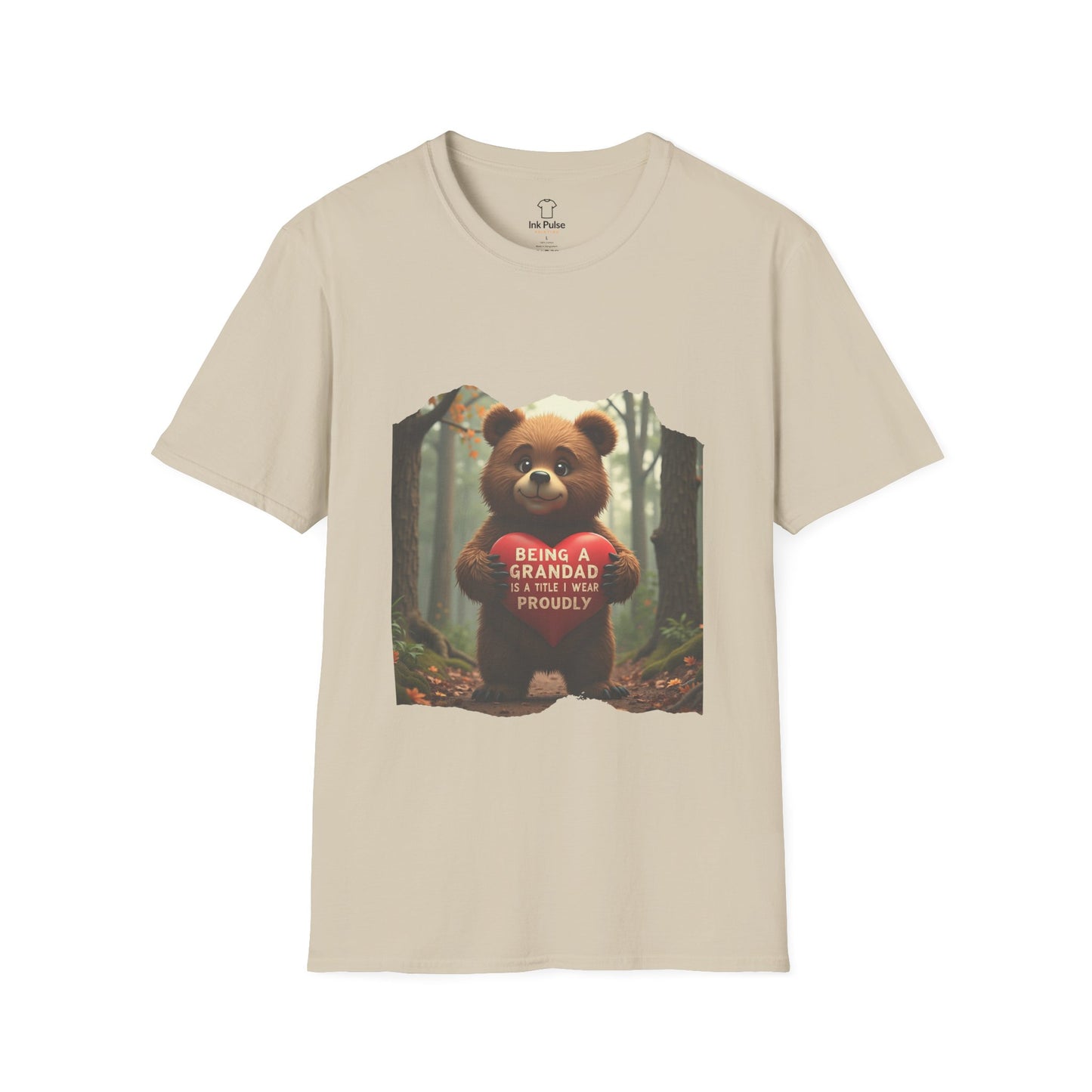 Ink Pulse Print - Cute Grandpa Bear T-Shirt. (Produced in Australia)