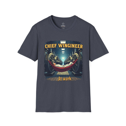Ink Pulse Print - Chief Wingineer at Work Unisex T-Shirt. (Produced in Australia)