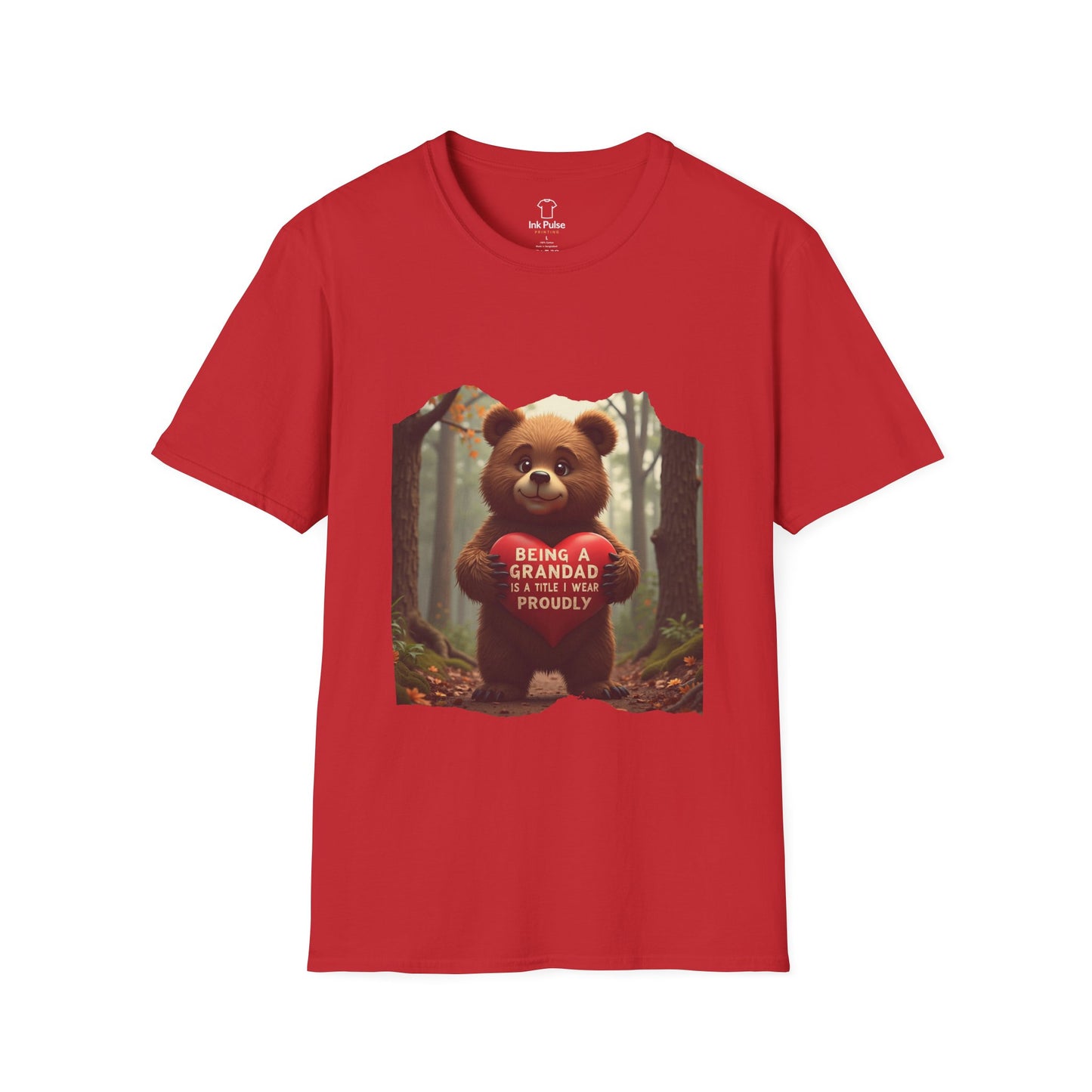 Ink Pulse Print - Cute Grandpa Bear T-Shirt. (Produced in Australia)