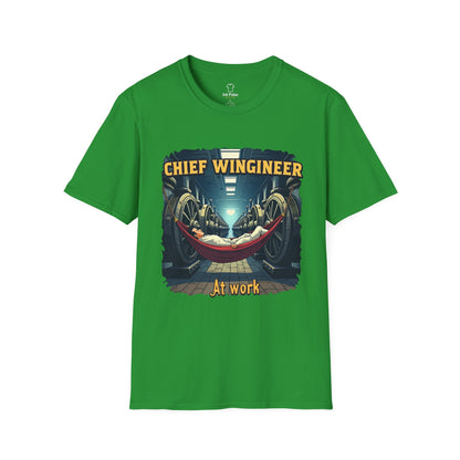 Ink Pulse Print - Chief Wingineer at Work Unisex T-Shirt. (Produced in Australia)