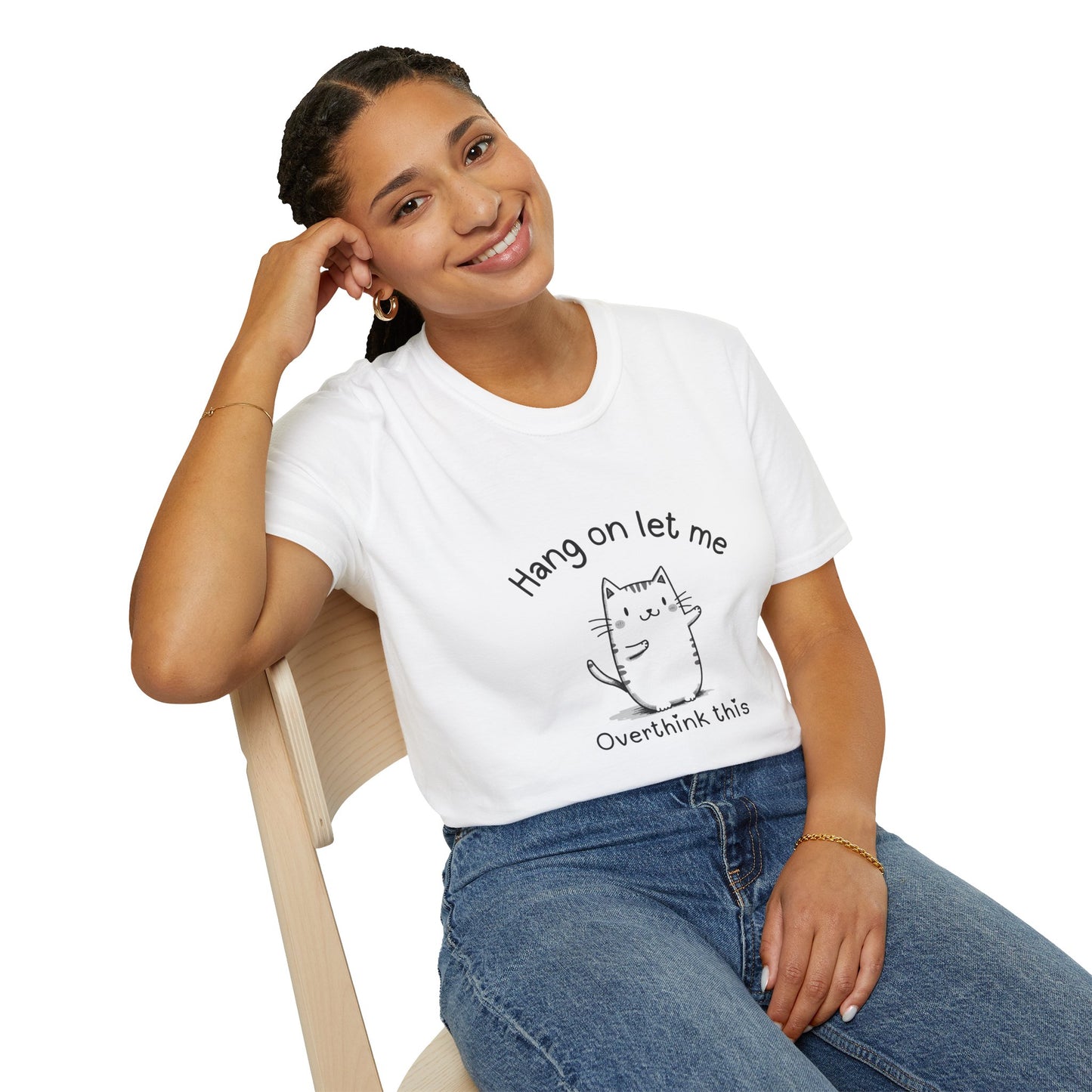 Ink Pulse Print - Overthink This Unisex Softstyle T-Shirt, Funny Graphic Tee.