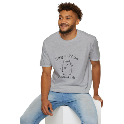 Ink Pulse Print - Overthink This Unisex Softstyle T-Shirt, Funny Graphic Tee.