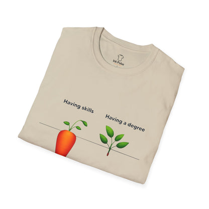 Ink Pulse Print - Skills vs Degree T-Shirt. (Produced in Australia)