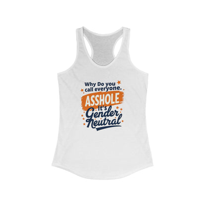 Ink Pulse Print - Gender Neutral Humor Women's Racerback Tank. (Producted in the USA)