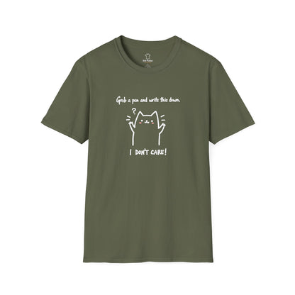 Ink Pulse Print - Funny Cat Quote T-Shirt, Cute Animal Tee. (Produced in Australia)