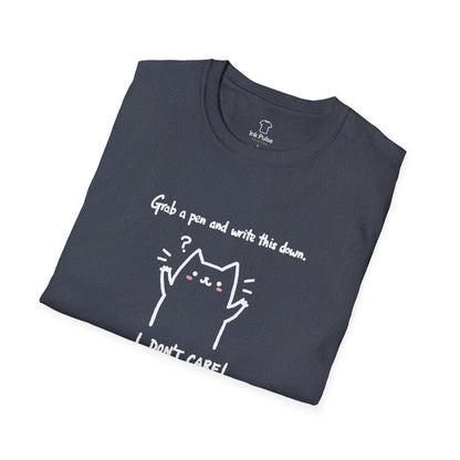 Ink Pulse Print - Funny Cat Quote T-Shirt, Cute Animal Tee. (Produced in Australia)