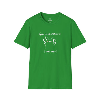 Ink Pulse Print - Funny Cat Quote T-Shirt, Cute Animal Tee. (Produced in Australia)