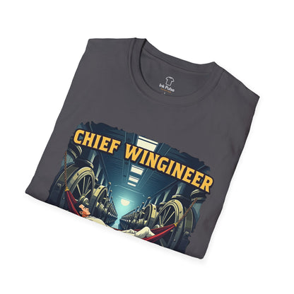 Ink Pulse Print - Chief Wingineer at Work Unisex T-Shirt. (Produced in Australia)