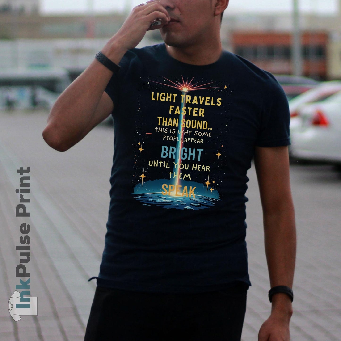 Ink Pulse Print - Cosmic Vibes T-Shirt. (Produced in Australia)