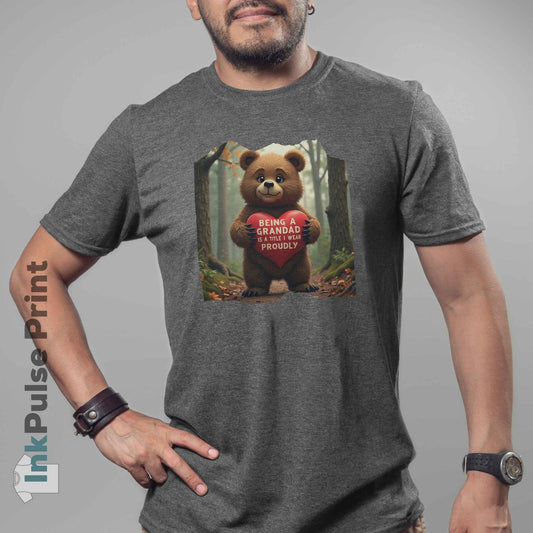 Ink Pulse Print - Cute Grandpa Bear T-Shirt. (Produced in Australia)