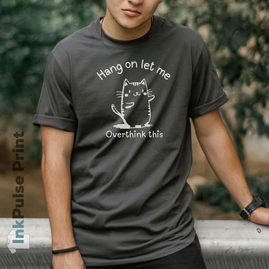 Ink Pulse Print - Overthink This Unisex Softstyle T-Shirt, Funny Graphic Tee.
