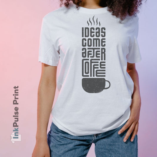 Ink Pulse Print - Coffee Inspiration T-Shirt, Funny Coffee Lover Shirt. (Produced in Australia)
