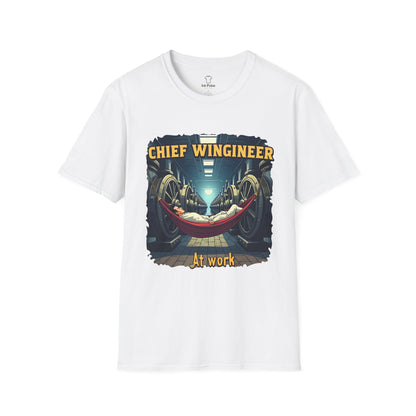 Ink Pulse Print - Chief Wingineer at Work Unisex T-Shirt. (Produced in Australia)