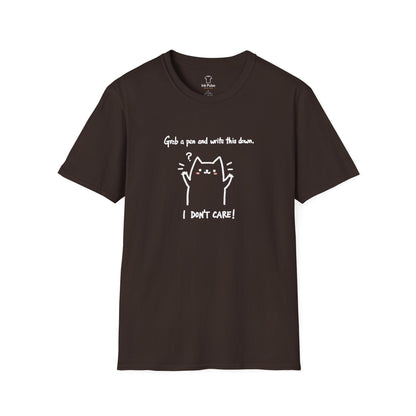 Ink Pulse Print - Funny Cat Quote T-Shirt, Cute Animal Tee. (Produced in Australia)