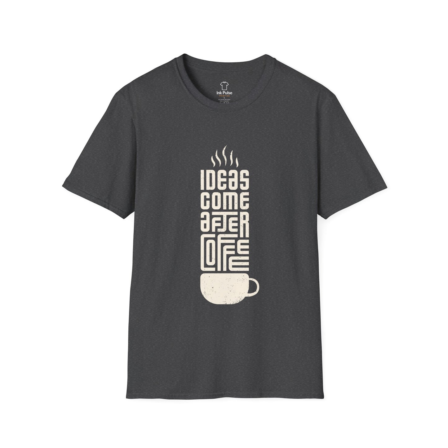 Ink Pulse Print - Coffee Inspiration T-Shirt, Funny Coffee Lover Shirt. (Produced in Australia)