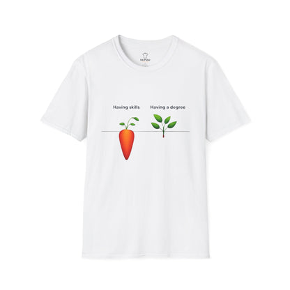 Ink Pulse Print - Skills vs Degree T-Shirt. (Produced in Australia)