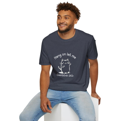 Ink Pulse Print - Overthink This Unisex Softstyle T-Shirt, Funny Graphic Tee.