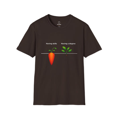Ink Pulse Print - Skills vs Degree T-Shirt. (Produced in Australia)