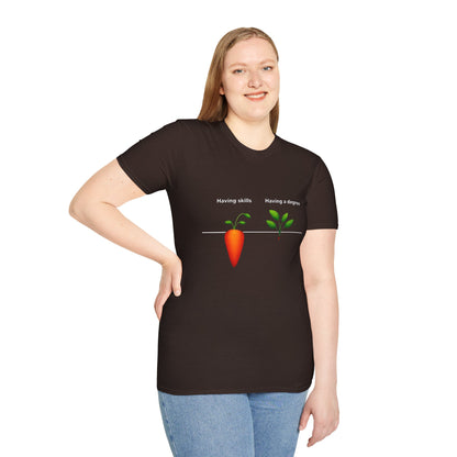 Ink Pulse Print - Skills vs Degree T-Shirt. (Produced in Australia)