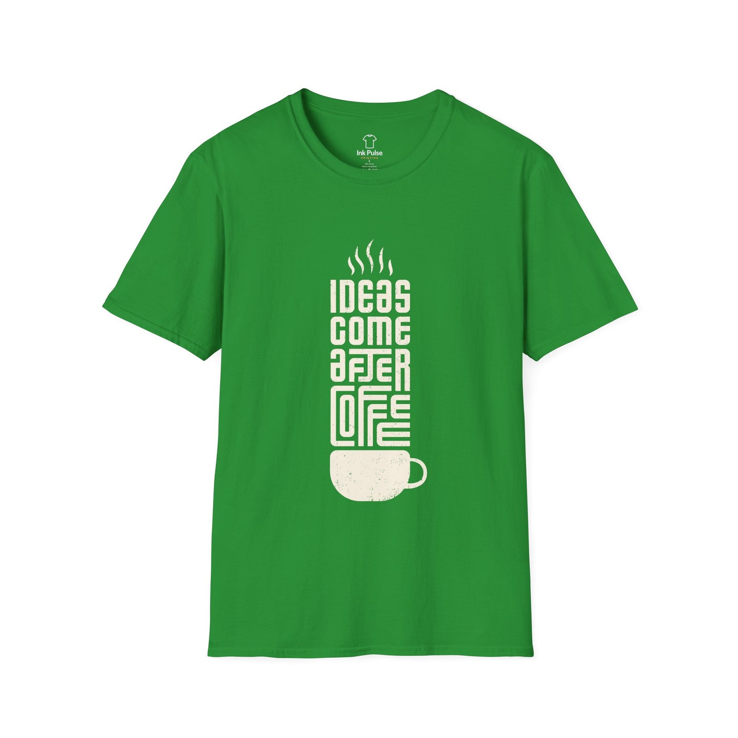 Ink Pulse Print - Coffee Inspiration T-Shirt, Funny Coffee Lover Shirt. (Produced in Australia)