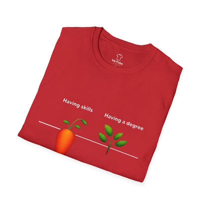 Ink Pulse Print - Skills vs Degree T-Shirt. (Produced in Australia)