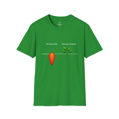 Ink Pulse Print - Skills vs Degree T-Shirt. (Produced in Australia)