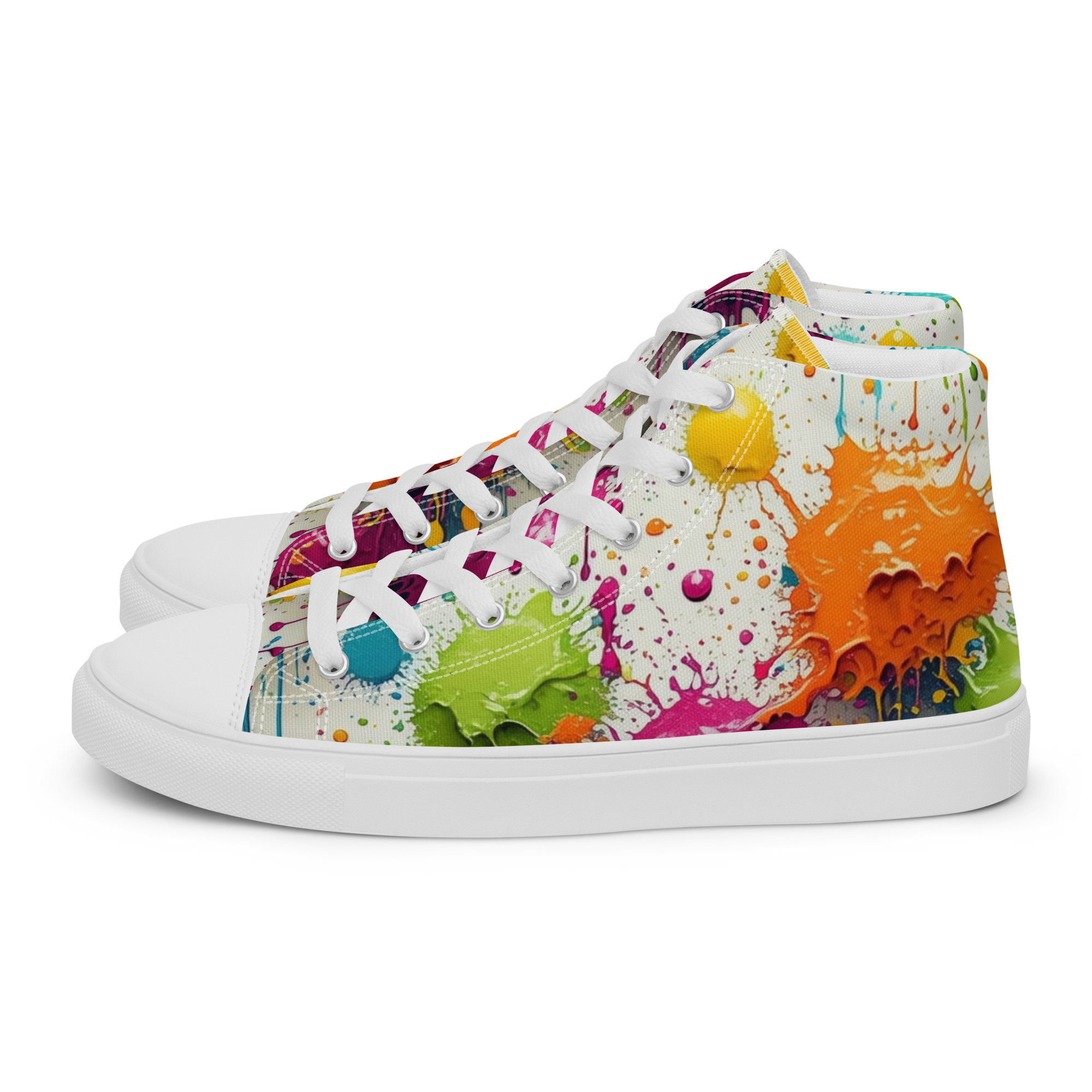 Ink Pulse printed high-top shoes