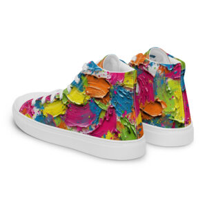 Brush Strokes - Men’s High Top Canvas Shoes