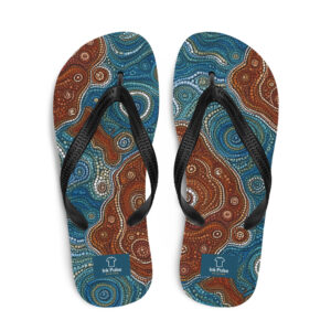Aboriginal Dot Art - Flip-Flops