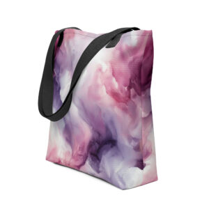 Watercolour Dream Tote Bag – Abstract Pink & Purple All-Over Print