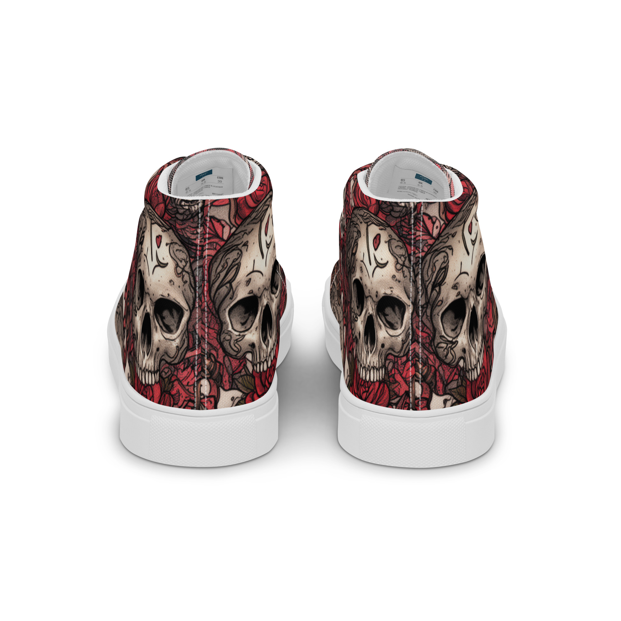 Skull - Men’s High Top Canvas Shoes - Image 4
