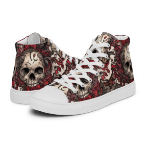 Skull - Men’s High Top Canvas Shoes