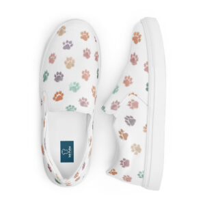 Women’s Slip-On Canvas Shoes - Paw Prints
