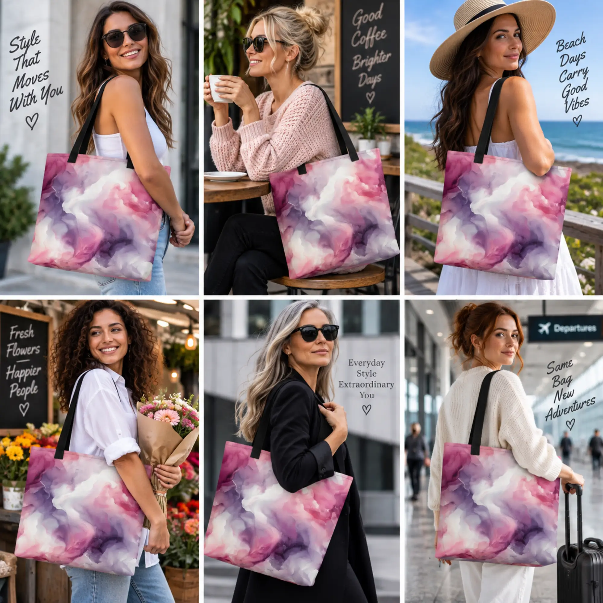 Pink and purple watercolour tote bag by Ink Pulse Print